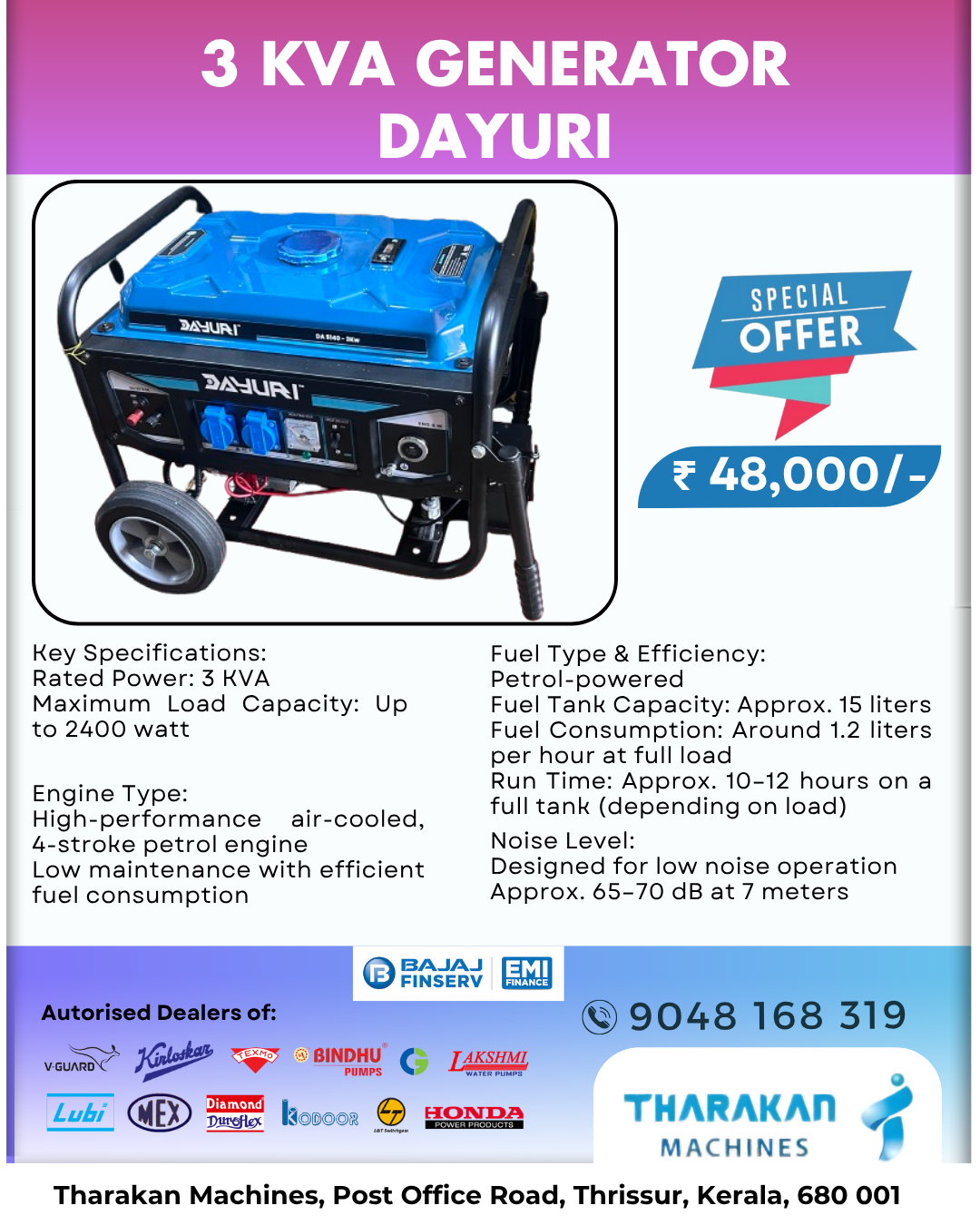 3KVA Generator Dayuri