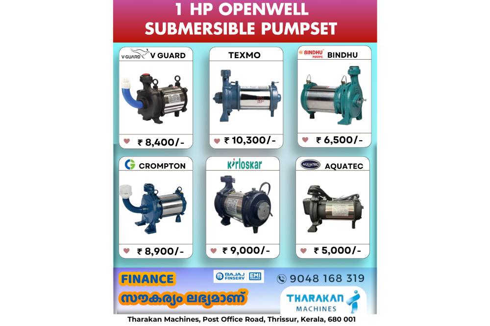 1 Hp Openwell Submersible pumpset