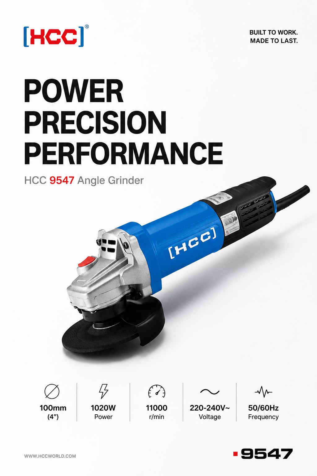 HCC Angle Grinder 9547
